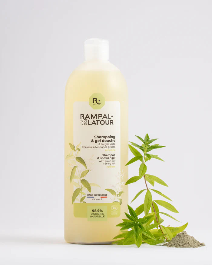 Certified Organic Clay-Verbena Shower Shampoo 1L - Cosmos Organic
