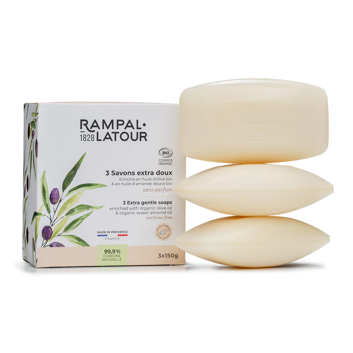 Certified Organic Hypoallergenic Superfatted Soaps 3x150g - Cosmos Organic