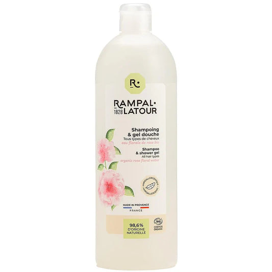 Shower Shampoo Certified Organic Damask Rose 1L - Cosmos Organic